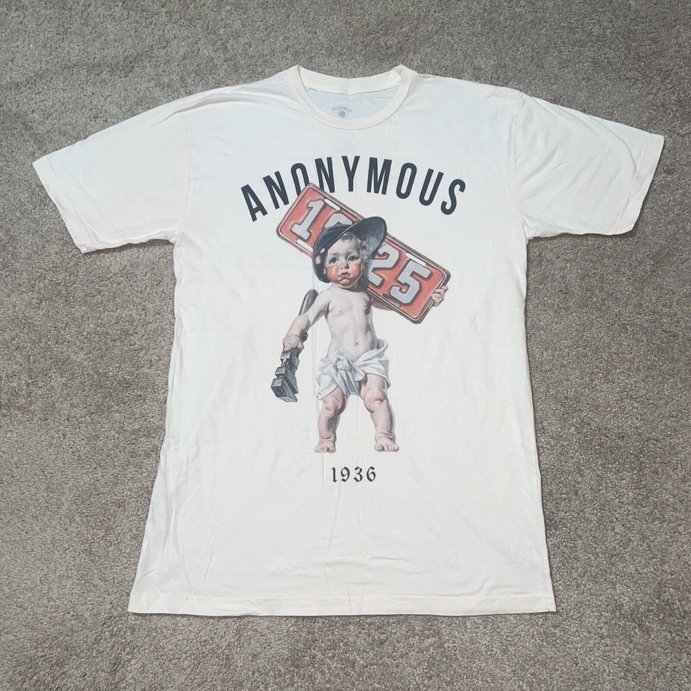 Anonymous Los Angeles Brand 1936 Shirt Mens Handy Baby T Shirt Size XL